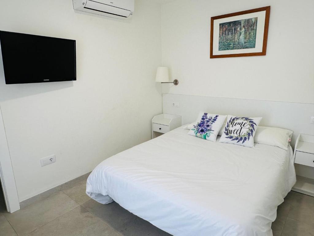 Postel nebo postele na pokoji v ubytování Apartamentos Turísticos Victoria