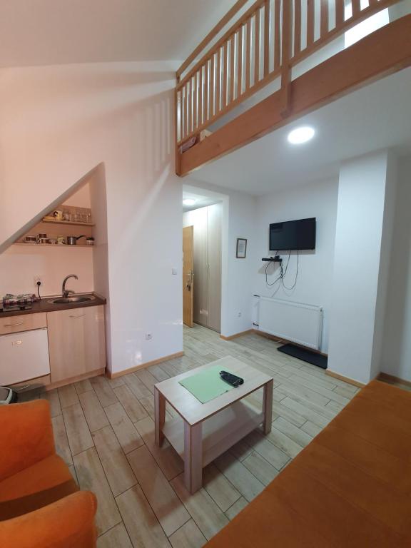 TV a/nebo společenská místnost v ubytování Apartmani Milutinovic