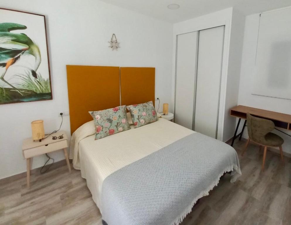 Postel nebo postele na pokoji v ubytování Nuevo apartamento junto al mar