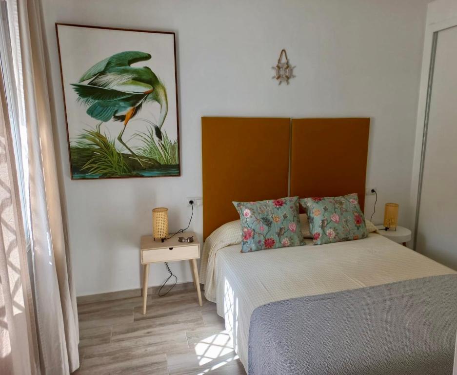 Postel nebo postele na pokoji v ubytování Nuevo apartamento junto al mar
