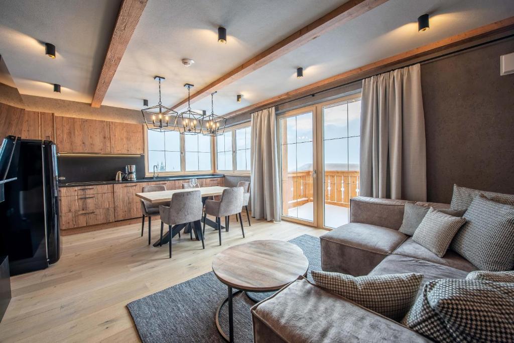 Posezení v ubytování Filzsteinresort Wohnungen Top 9