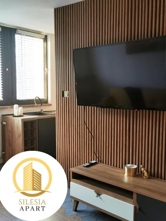 TV a/nebo společenská místnost v ubytování Apartament Lancelot