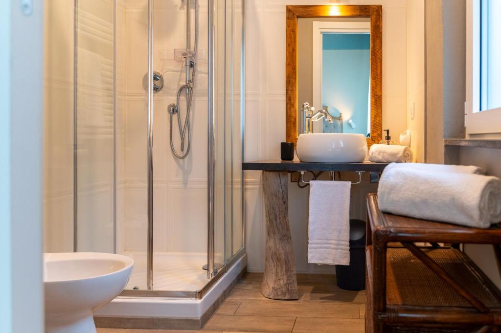 Koupelna v ubytování Gian Paul Hotel