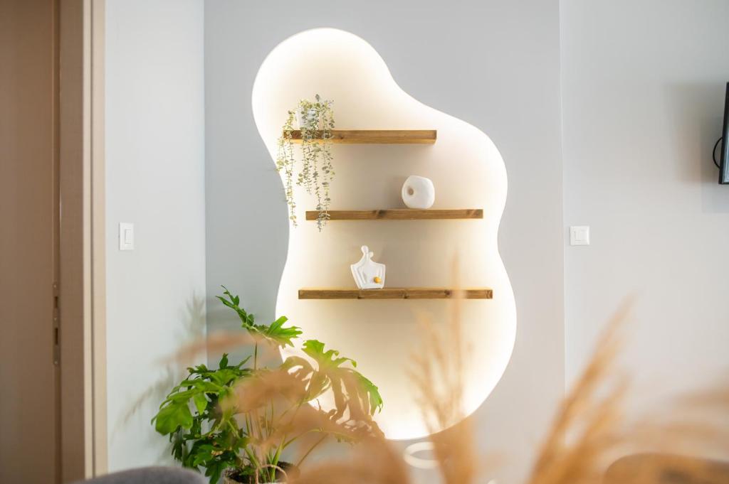 Un televizor și/sau centru de divertisment la Casa Irene