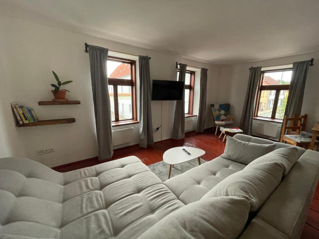 TV a/nebo společenská místnost v ubytování Apartmán U Špinarů
