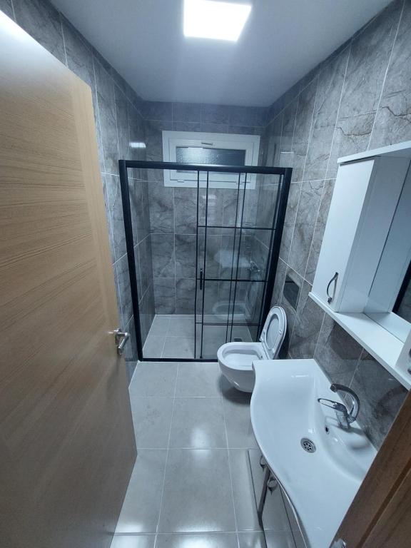 Koupelna v ubytování Moon Hostel
