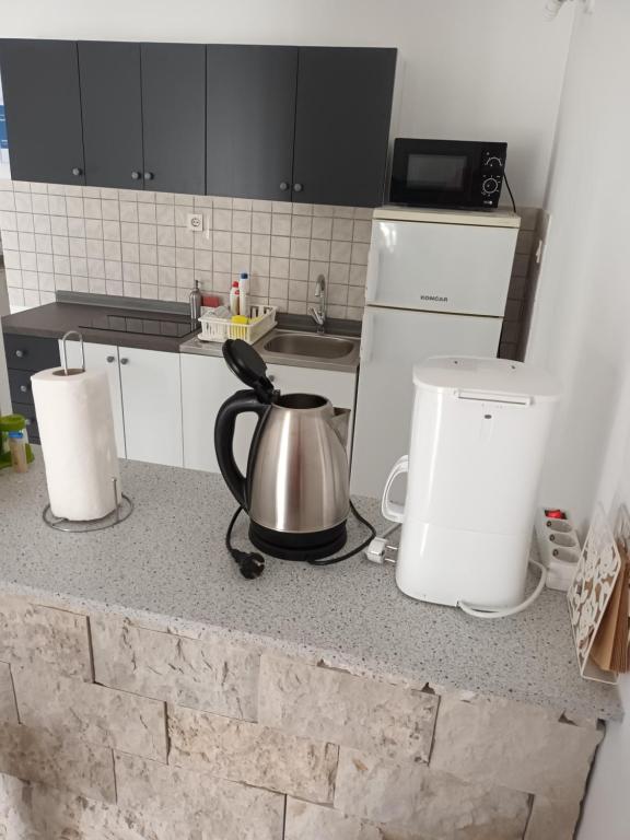 Kuchyň nebo kuchyňský kout v ubytování Apartments Verica