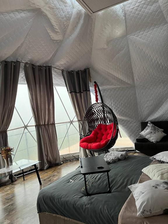 Postel nebo postele na pokoji v ubytování Dilijan Glamping