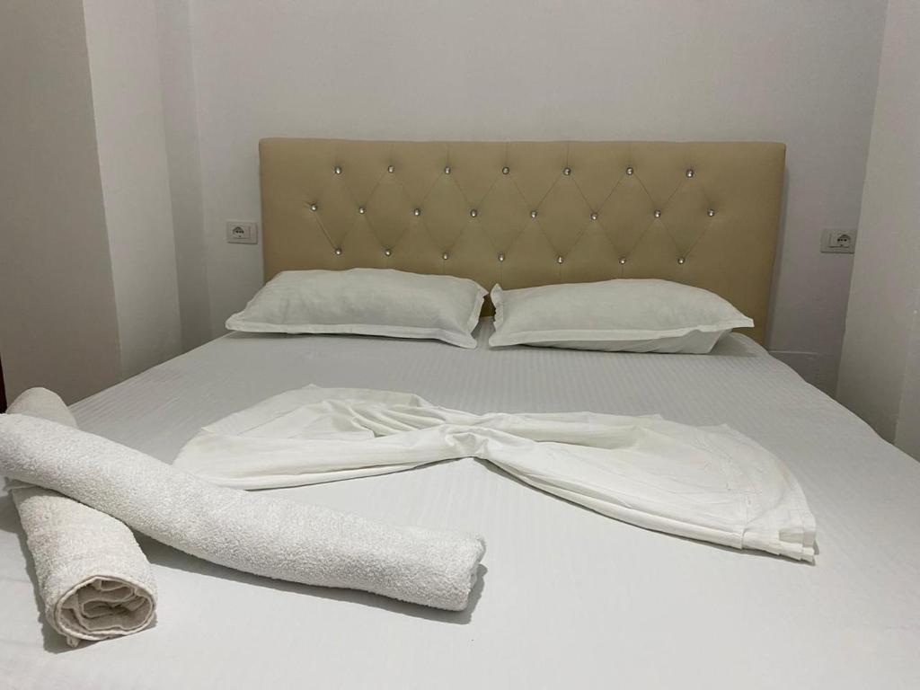 Postel nebo postele na pokoji v ubytování Jon