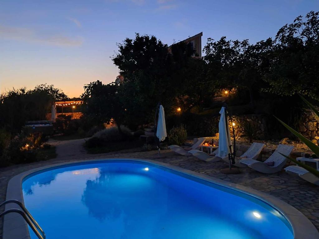 Basen w obiekcie Villa Cesarica Novalja lub w pobliżu