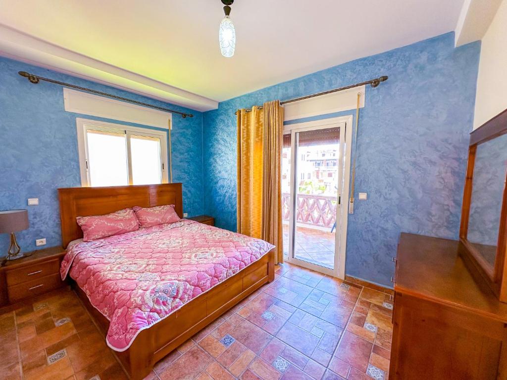 Voodi või voodid majutusasutuse Luxury duplex with private pool - Sea view and Fast wifi toas