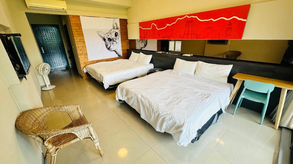 Postel nebo postele na pokoji v ubytování Butterfly B&B
