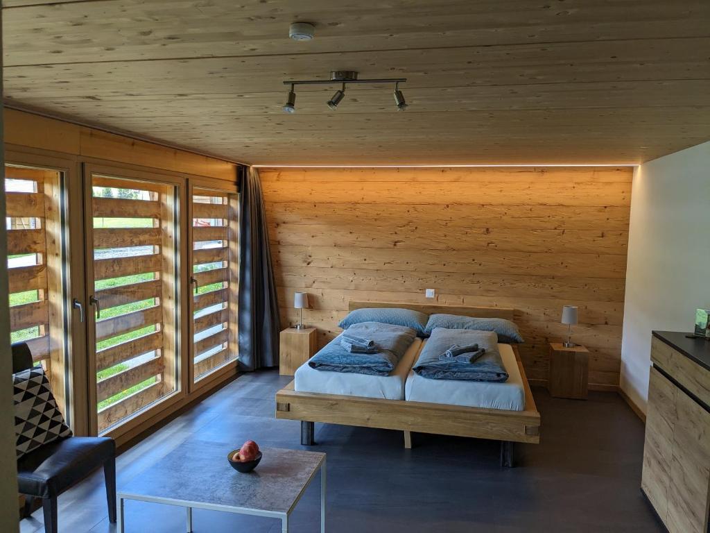 Postel nebo postele na pokoji v ubytování BnB Fellacher