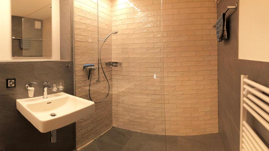 Koupelna v ubytování BnB Fellacher