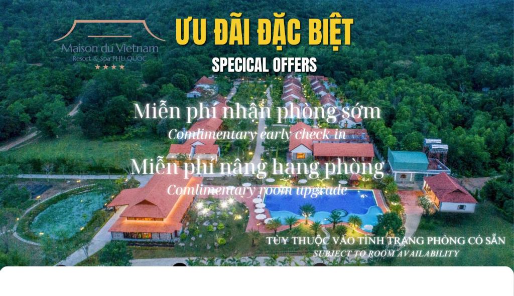una imagen de la portada de una revista de un complejo en Maison Du VietNam Resort & Spa en Phu Quoc