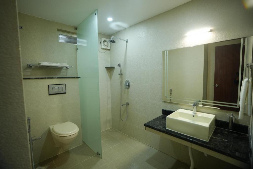 Koupelna v ubytování Urban Suites