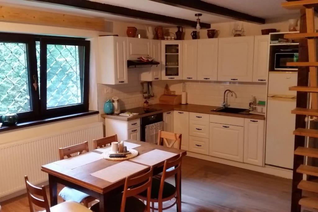 Kuchyň nebo kuchyňský kout v ubytování Chata Studnička