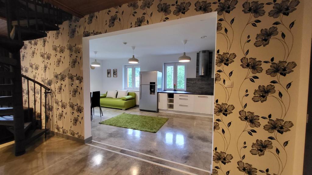 Kuchyň nebo kuchyňský kout v ubytování Apartmány pod Prašivou