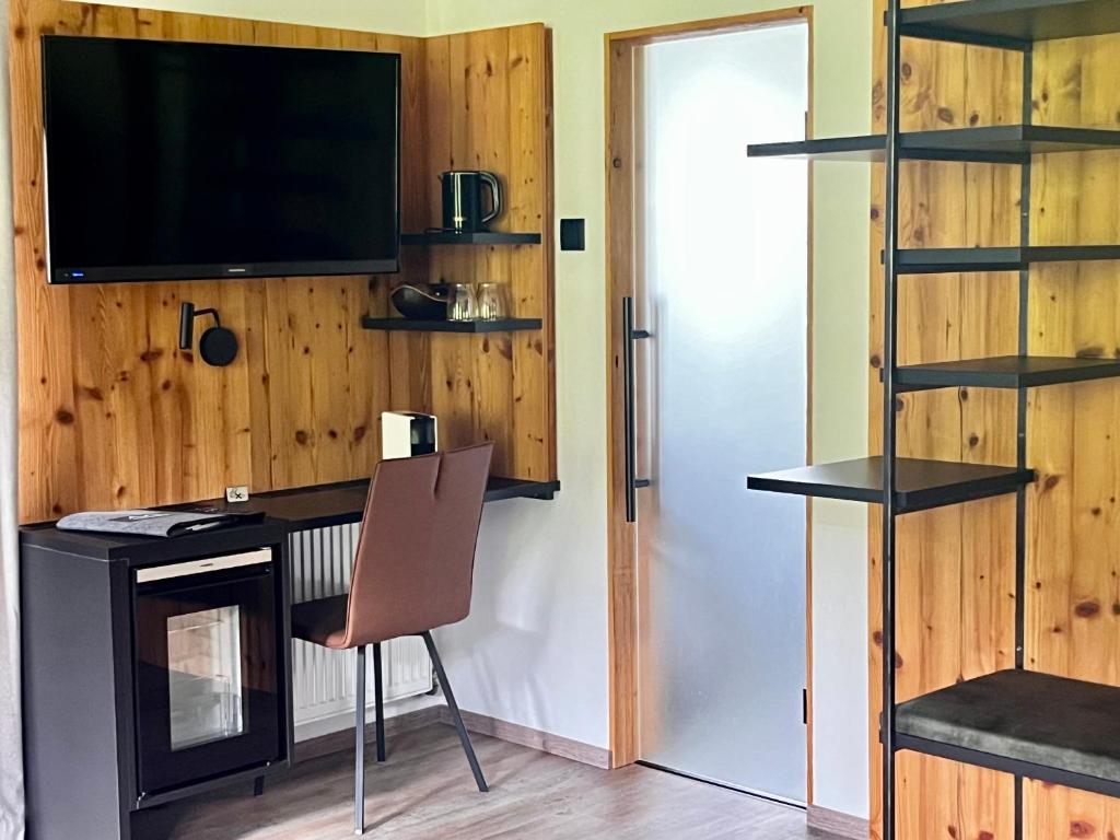 Kuchyň nebo kuchyňský kout v ubytování Kornbranntgut Hieflau