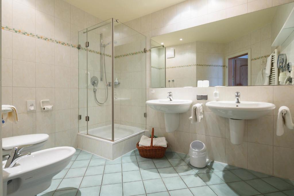 Koupelna v ubytování Ringhotel Nebelhornblick