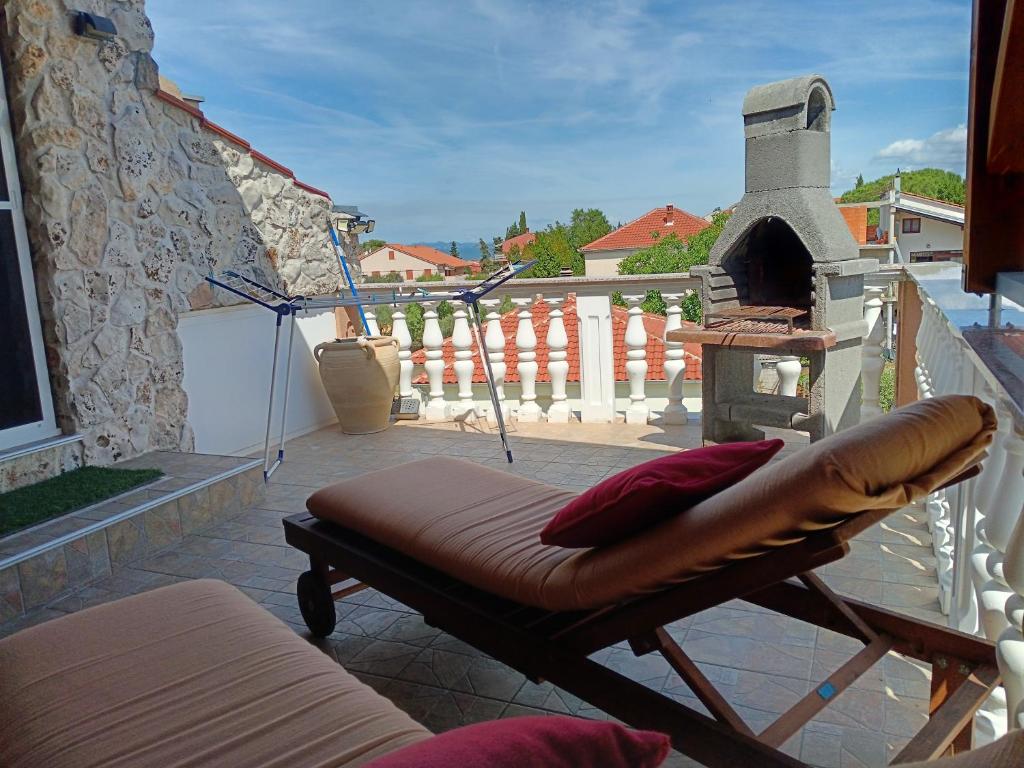 Balkón nebo terasa v ubytování Apartments Moreta