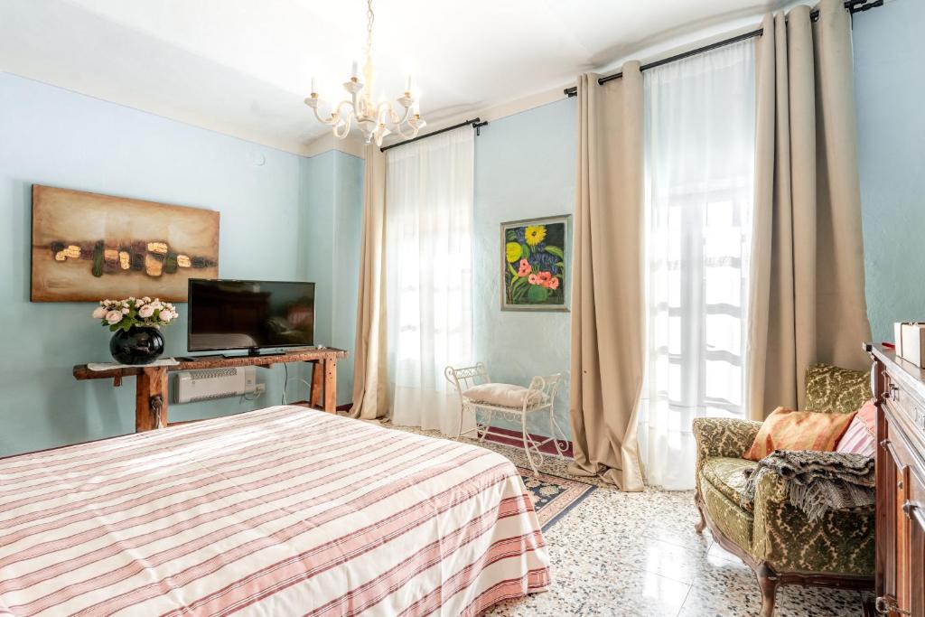 TV a/nebo společenská místnost v ubytování Ca' Pavaglione Country House