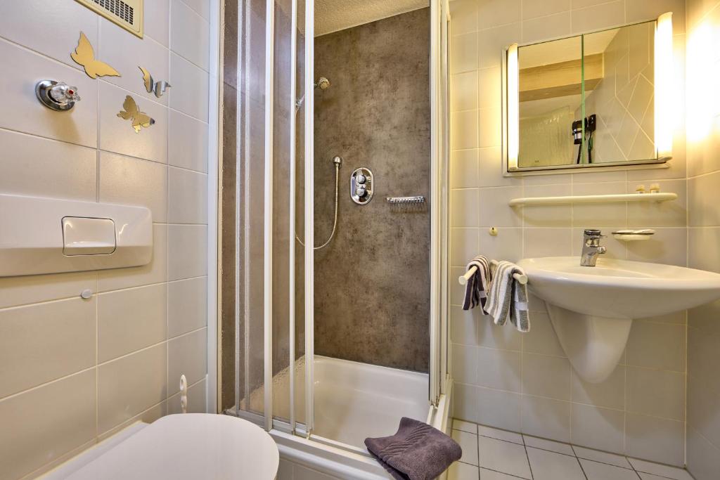 Koupelna v ubytování Hotel Antonia