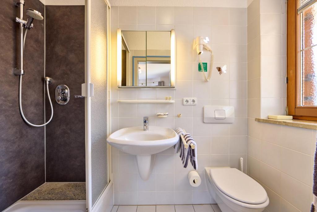 Koupelna v ubytování Hotel Antonia