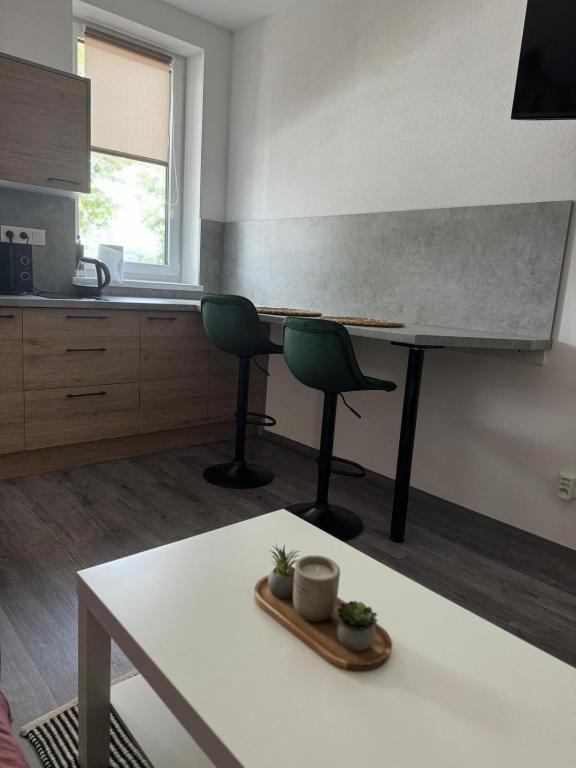 Kuchyň nebo kuchyňský kout v ubytování Hobití apartmán - Sam