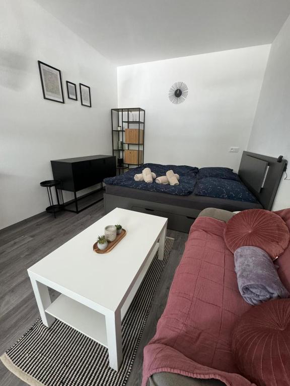 Postel nebo postele na pokoji v ubytování Hobití apartmán - Sam