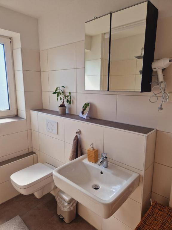 Koupelna v ubytování Fully equipped two-room apartment with balcony