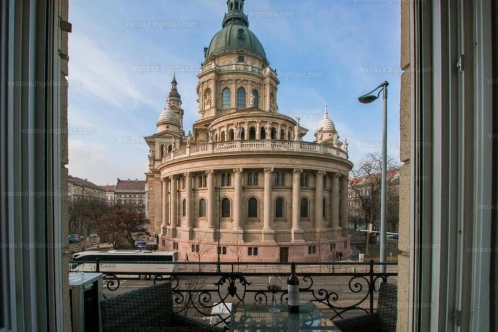 a large building with a dome on top of it at Panorama Basilika suites with balcony NEED RESERVATION FOR FREE PARKING in Budapest