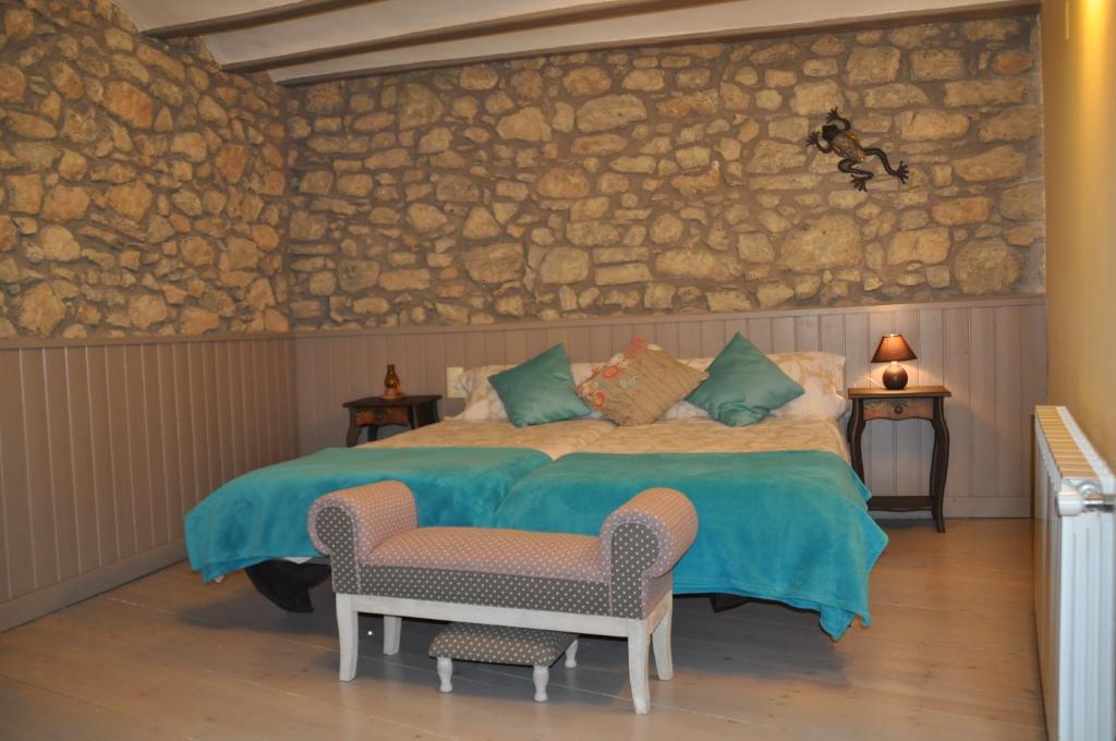 Posteľ alebo postele v izbe v ubytovaní Casa rural Can Canà Natura a la Cerdanya