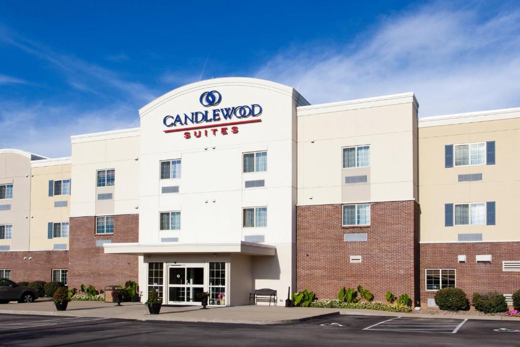 a rendering of the front of a cranbrook hotel at Candlewood Suites Lexington, an IHG Hotel in Lexington
