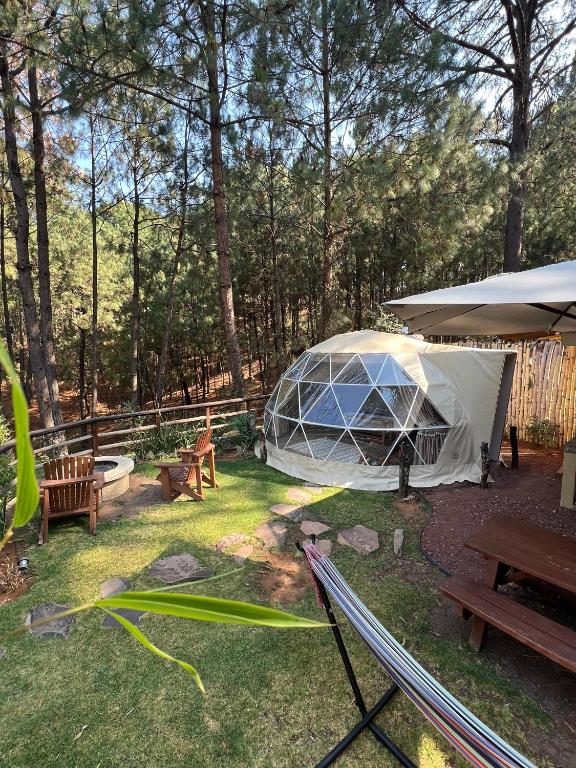 Zahrada ubytování Lunada Glamping