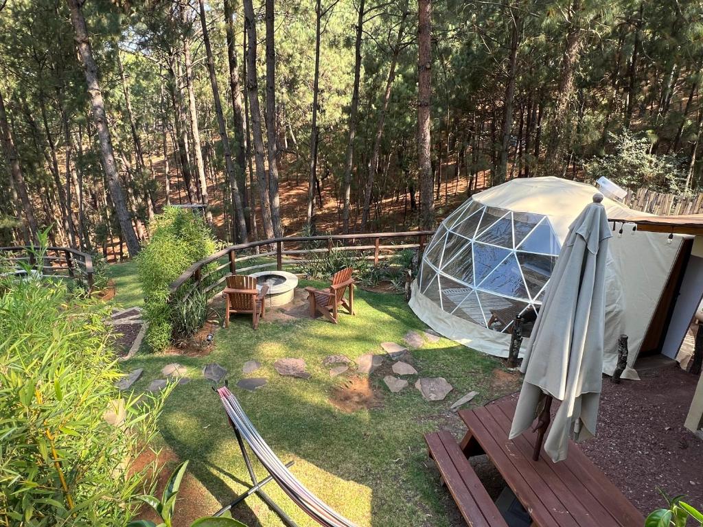 Zahrada ubytování Lunada Glamping