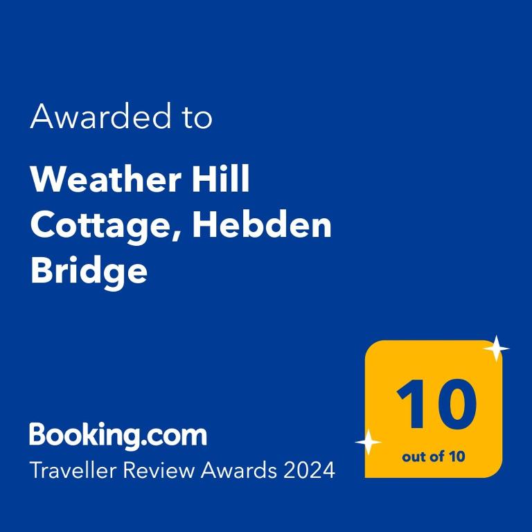 Certifikát, hodnocení, plakát nebo jiný dokument vystavený v ubytování Weather Hill Cottage, Hebden Bridge