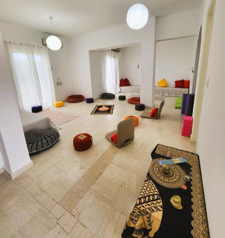 Posezení v ubytování ClaudiAgapi Apartments Korfu