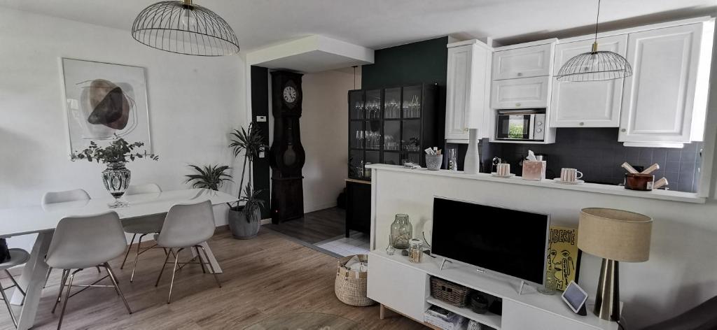 Kuchyň nebo kuchyňský kout v ubytování Appartement Le Palladio