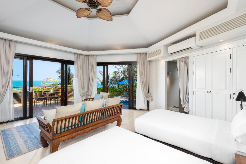 Postel nebo postele na pokoji v ubytování SAii Koh Samui Villas - Adult only 12 plus