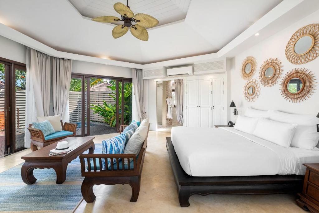 Postel nebo postele na pokoji v ubytování SAii Koh Samui Villas - Adult only 12 plus