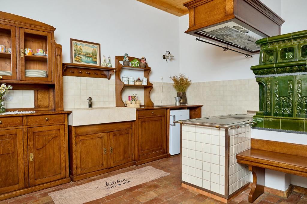Kuchyň nebo kuchyňský kout v ubytování Four-Bedroom Villa Bajer