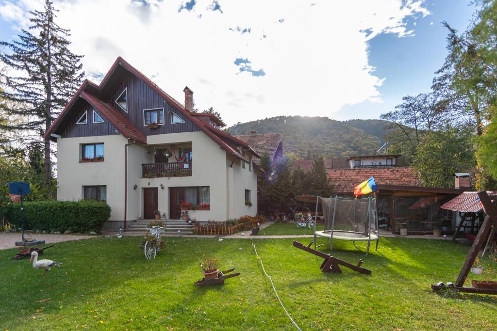 a house with a yard in front of it at Casa Nan cu Terasa - Castelul Bran in Bran