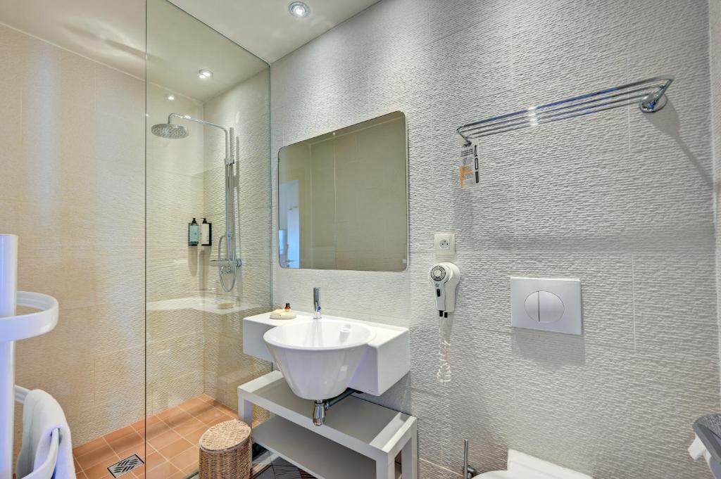 Koupelna v ubytování Hôtel Bor