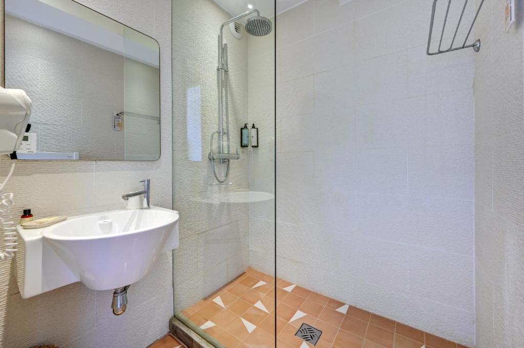 Koupelna v ubytování Hôtel Bor