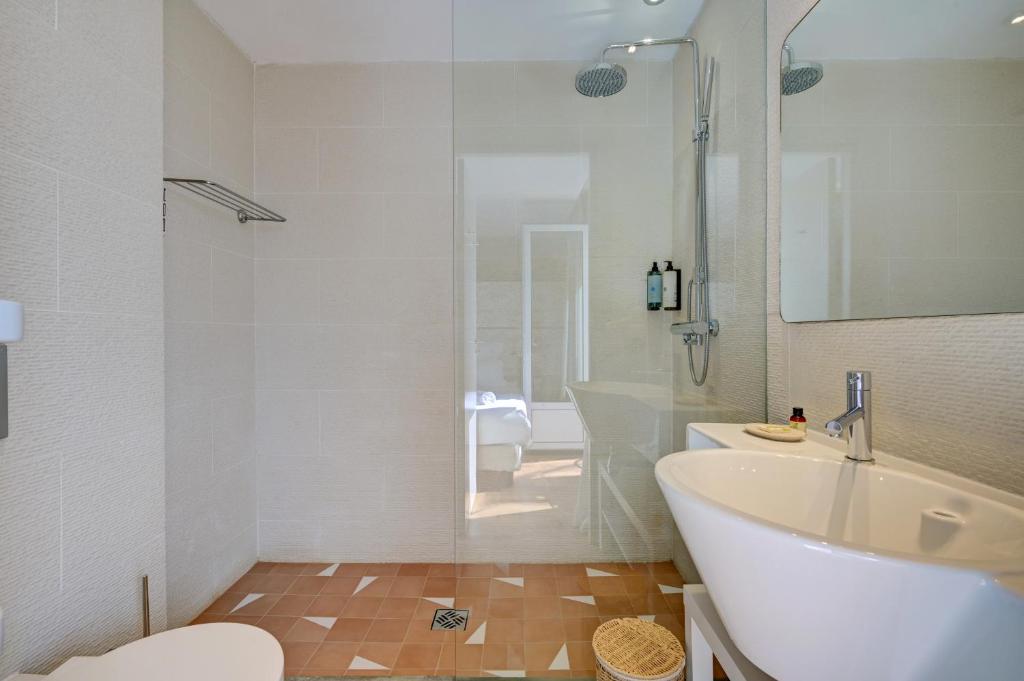 Koupelna v ubytování Hôtel Bor