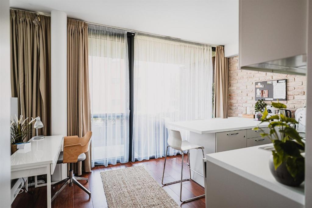 Kuchnia lub aneks kuchenny w obiekcie Butique Apartman Grand