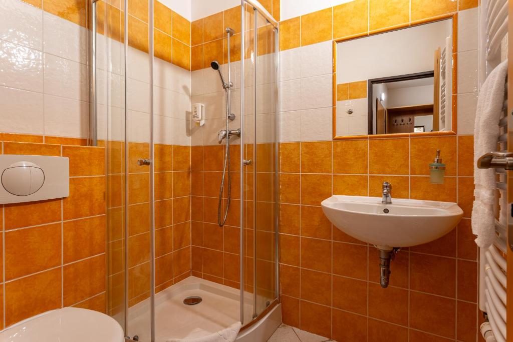 Koupelna v ubytování Houda Bouda - Penzion & Apartmány