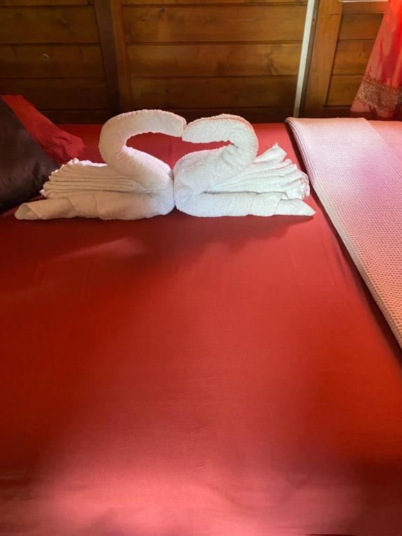 Postel nebo postele na pokoji v ubytování Chalet Paradis