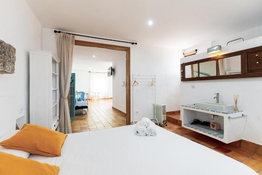 Posteľ alebo postele v izbe v ubytovaní Origens III - Rústico moderno apartamento